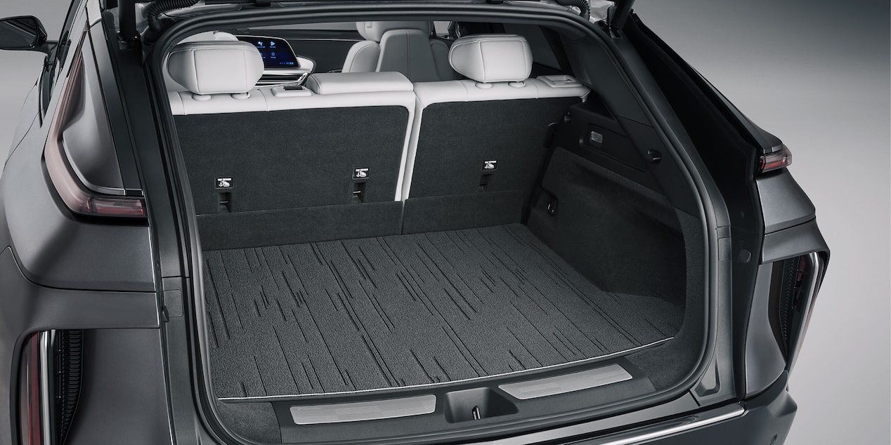The Trunk of the 2025 Cadillac LYRIQ Opened Displaying the Cargo Space