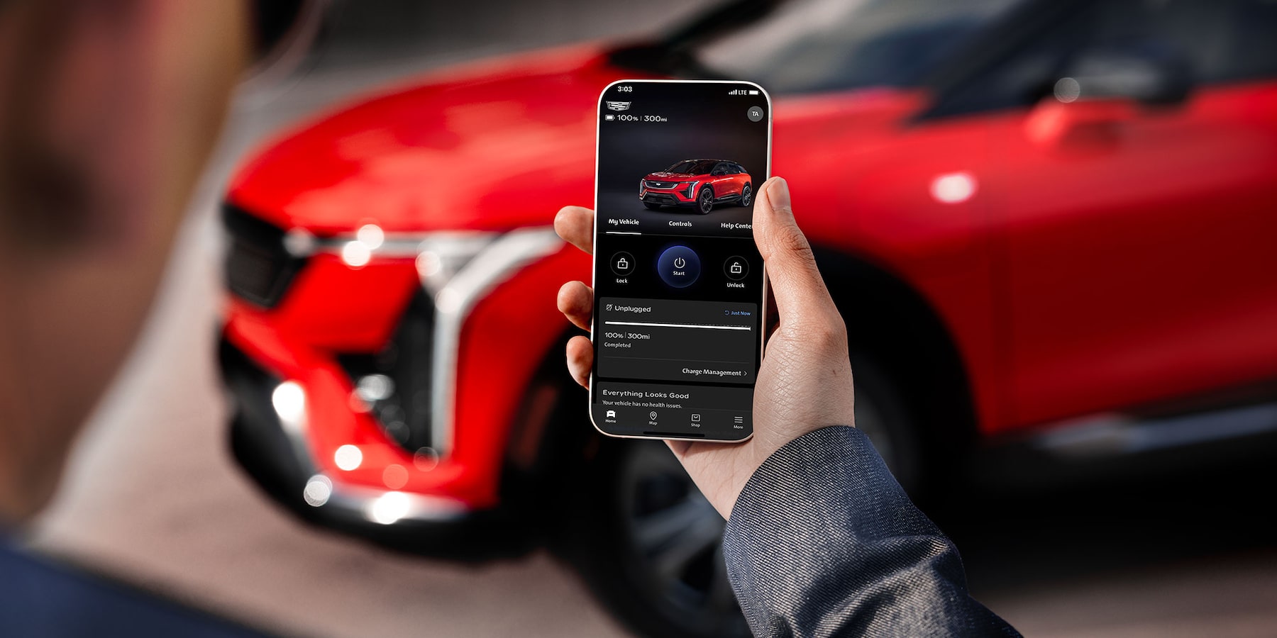 OPTIQ luxury EV remote start and vehicle app