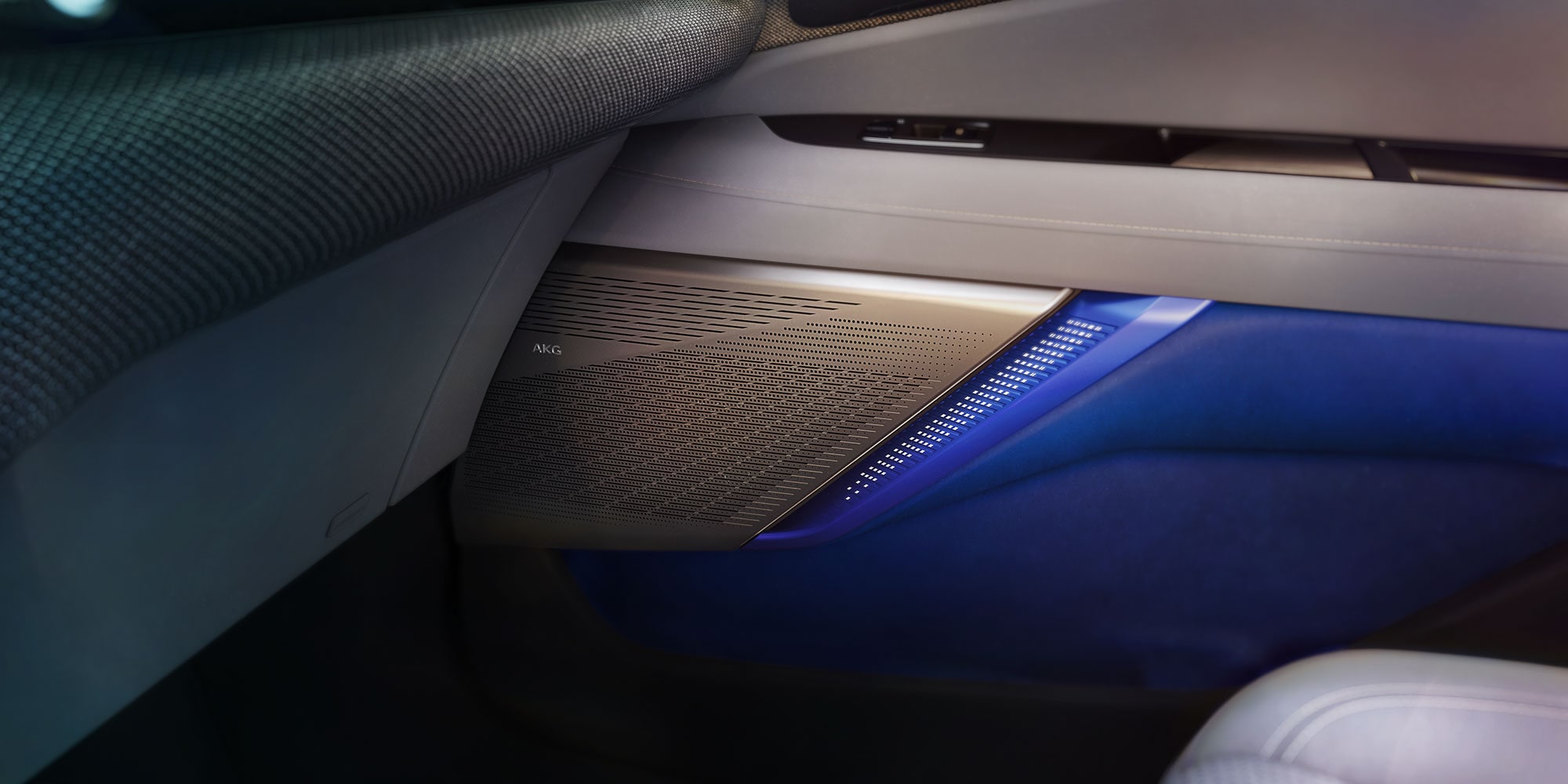 2025 Cadillac OPTIQ with ambient lighting and AKG sound system.