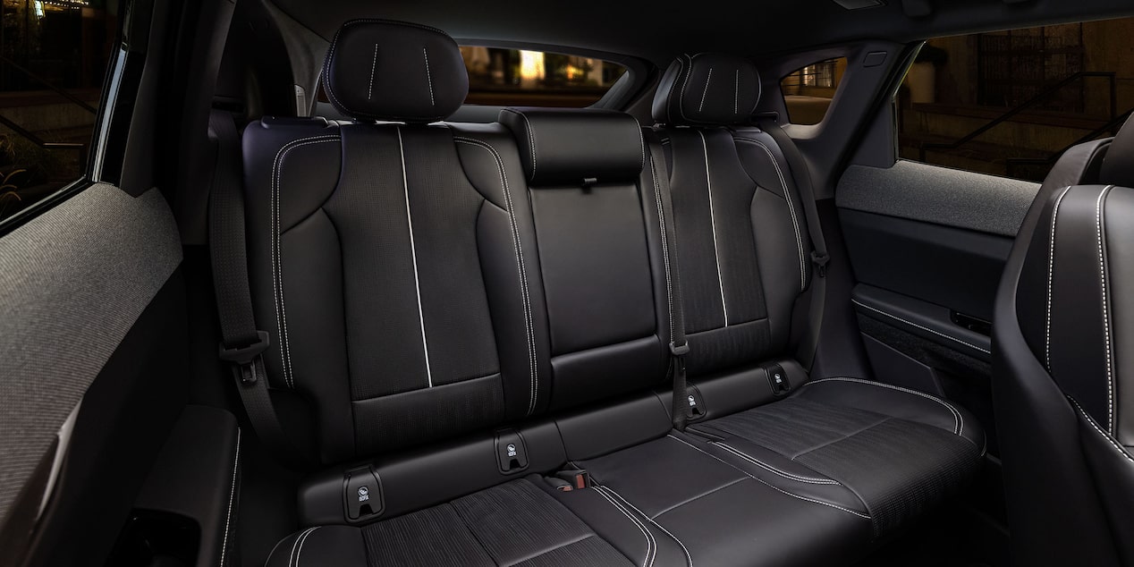 The 2025 Cadillac OPTIQ Black Leather Rear Seat Row