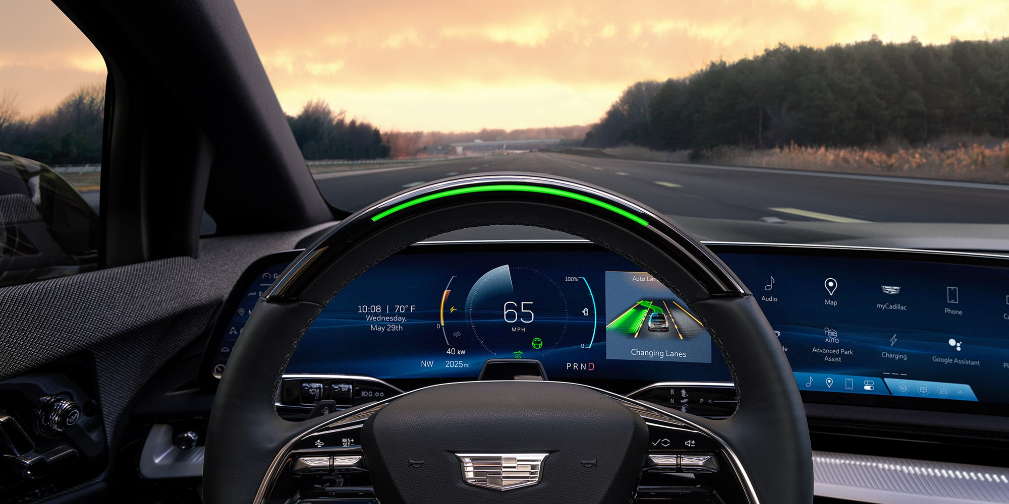 2025 Cadillac OPTIQ with Supercruise digital display steering wheel