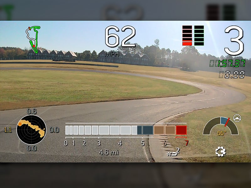 A Screenshot of a Road and Data on the 2025 CT4-V Integrated Performance Recorder