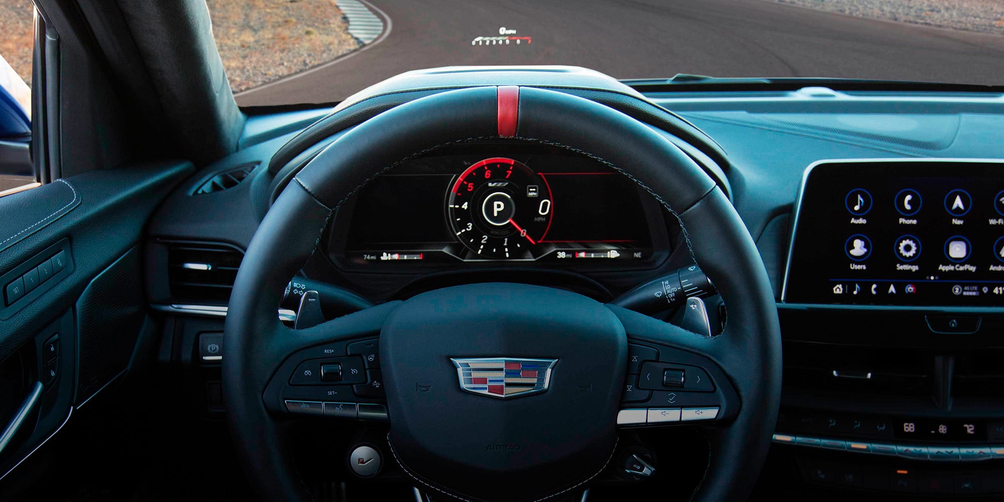 2025 Cadillac CT-4 V heads-up display.