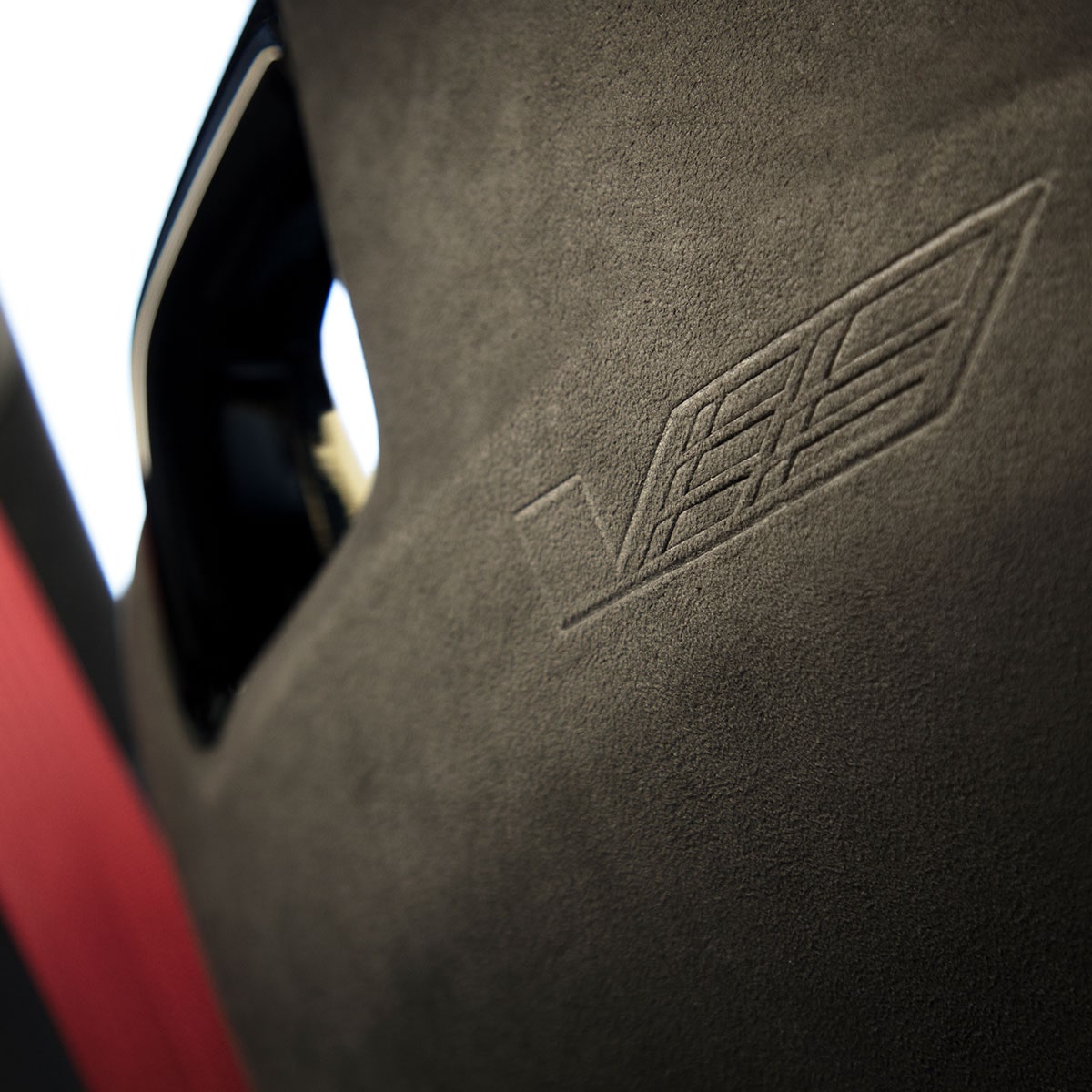 Suede Microfiber Seatback in a 2025 CT4-V