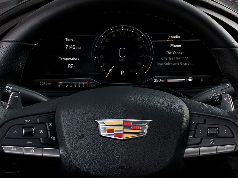 Close-up View of the 2025 CT4 Dashboard Screen and Features