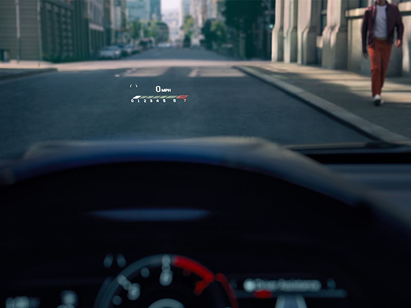 Close-up View of the 2025 CT4 HUD on the Windshield
