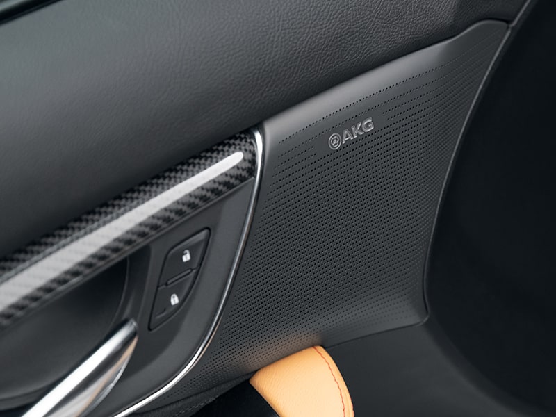 AKG Speakers Attached to the Door of a 2025 Cadillac CT5-V