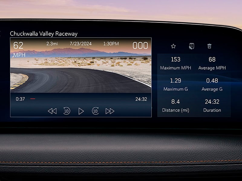 Dashboard Display Showing the Rear-View Camera Footage in the 2025 Cadillac CT5-V