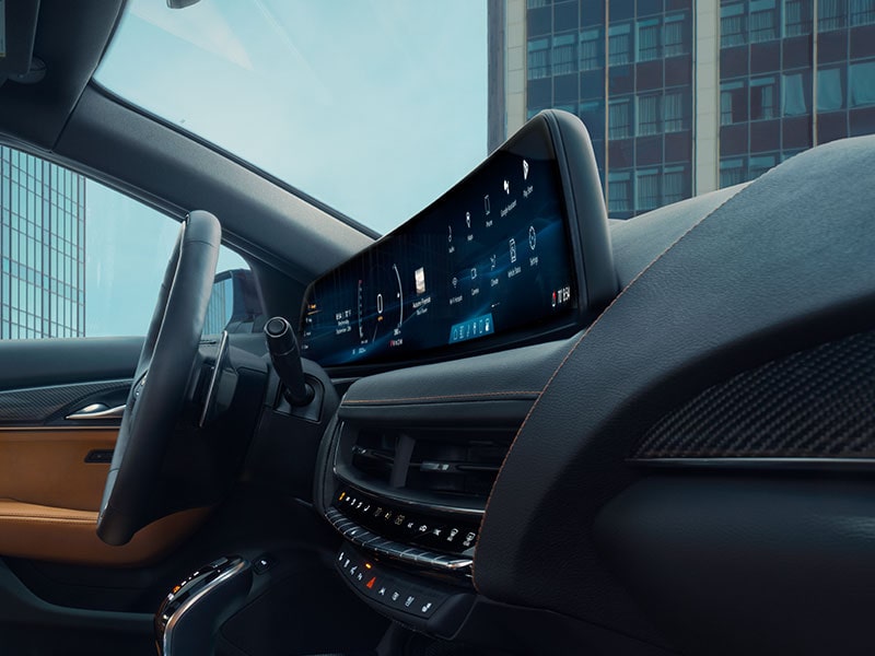 Passenger View of Google Built-In Technology on 2025 Cadillac CT5 33" LED Display Screen