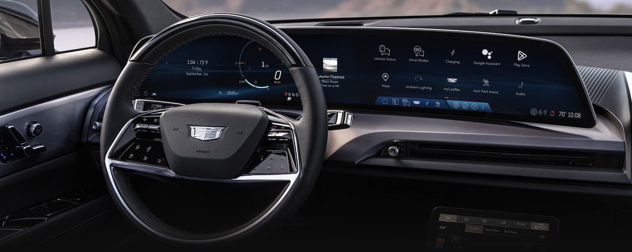 The 2026 Cadillac VISTIQ Luxury Electric SUV Dashboard and 33-inch Display Screen