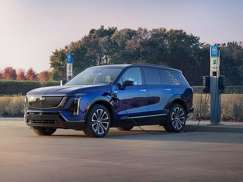 2026 blue Cadillac VISTIQ ev charging