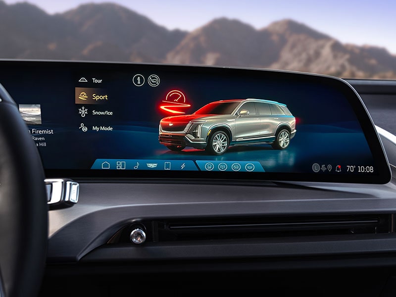 Close-up of the 2026 VISTIQ Display Screen Showing the Different Driver Modes