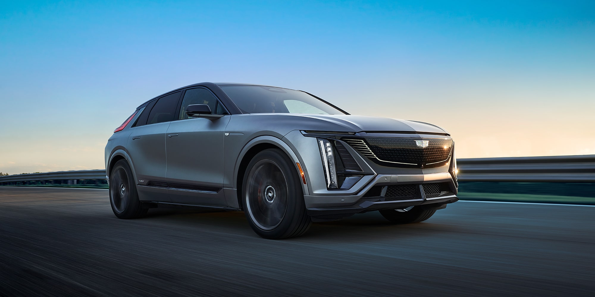 2026 cadillac lyriq-v passenger side front exterior view