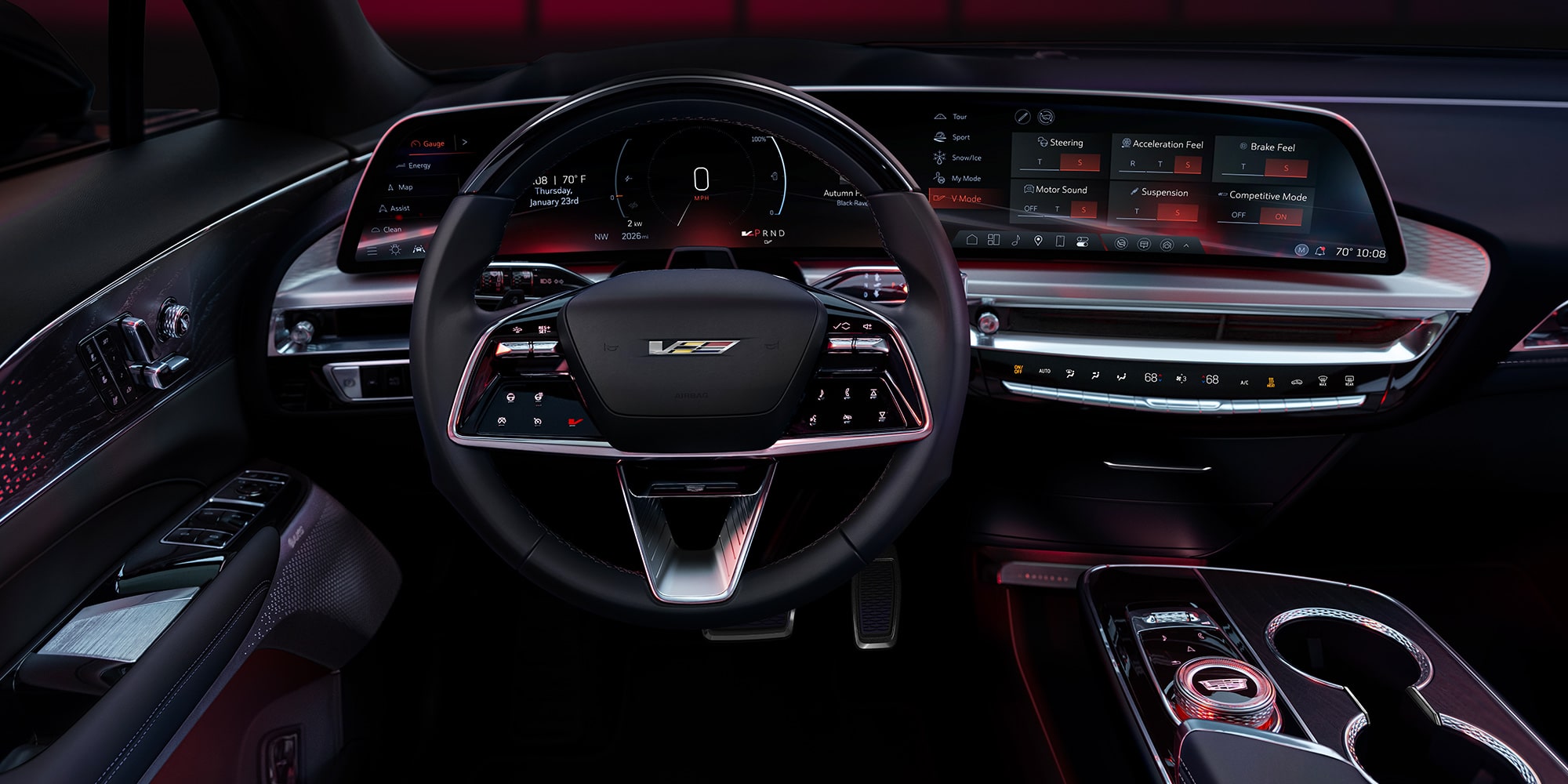 2026 cadillac lyriq v interior steering wheel