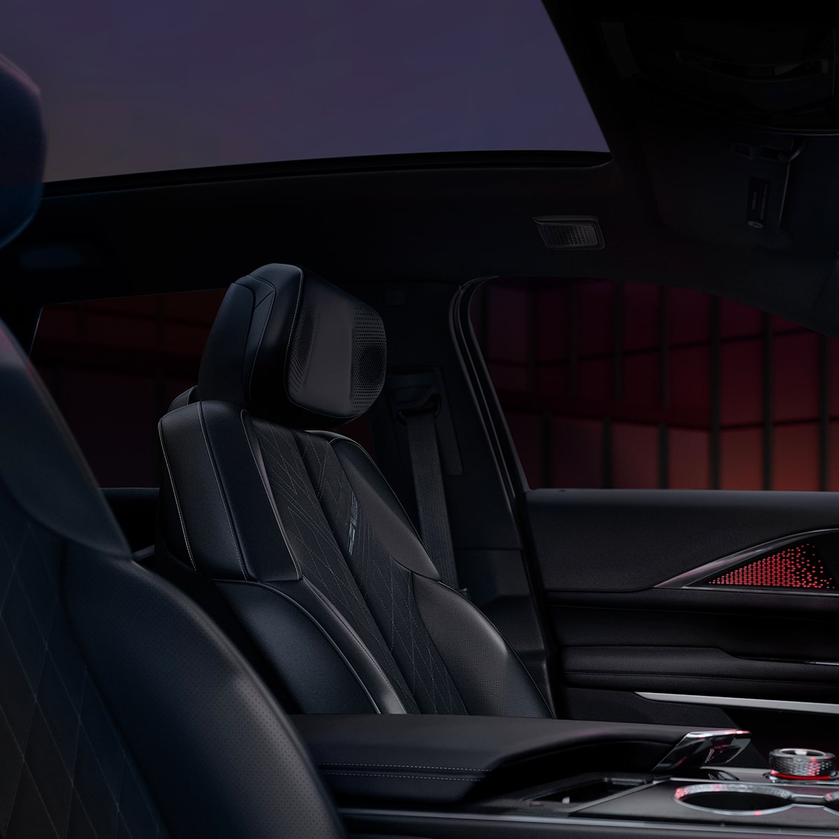 The Driver Seat and Glass Roof of the 2026 Cadillac LYRIQ-V
