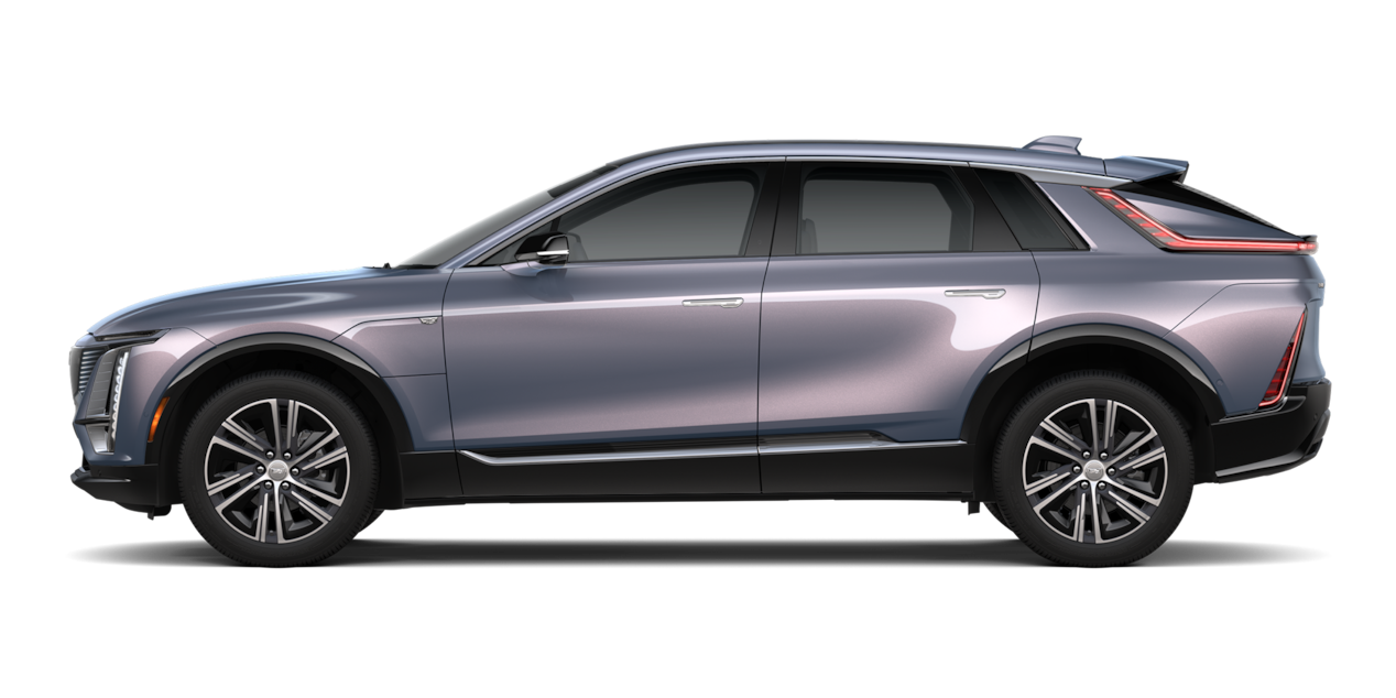 Driver's Side Profile of A Celestial Metallic 2026 Cadillac LYRIQ Premium Luxury Model