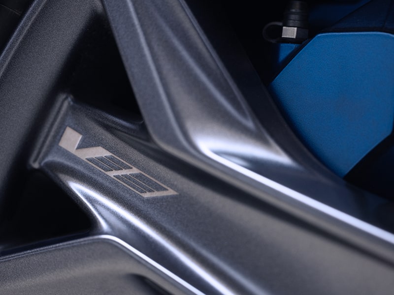 Close-up of the 2026 OPTIQ-V Brembo Performance Front Brakes