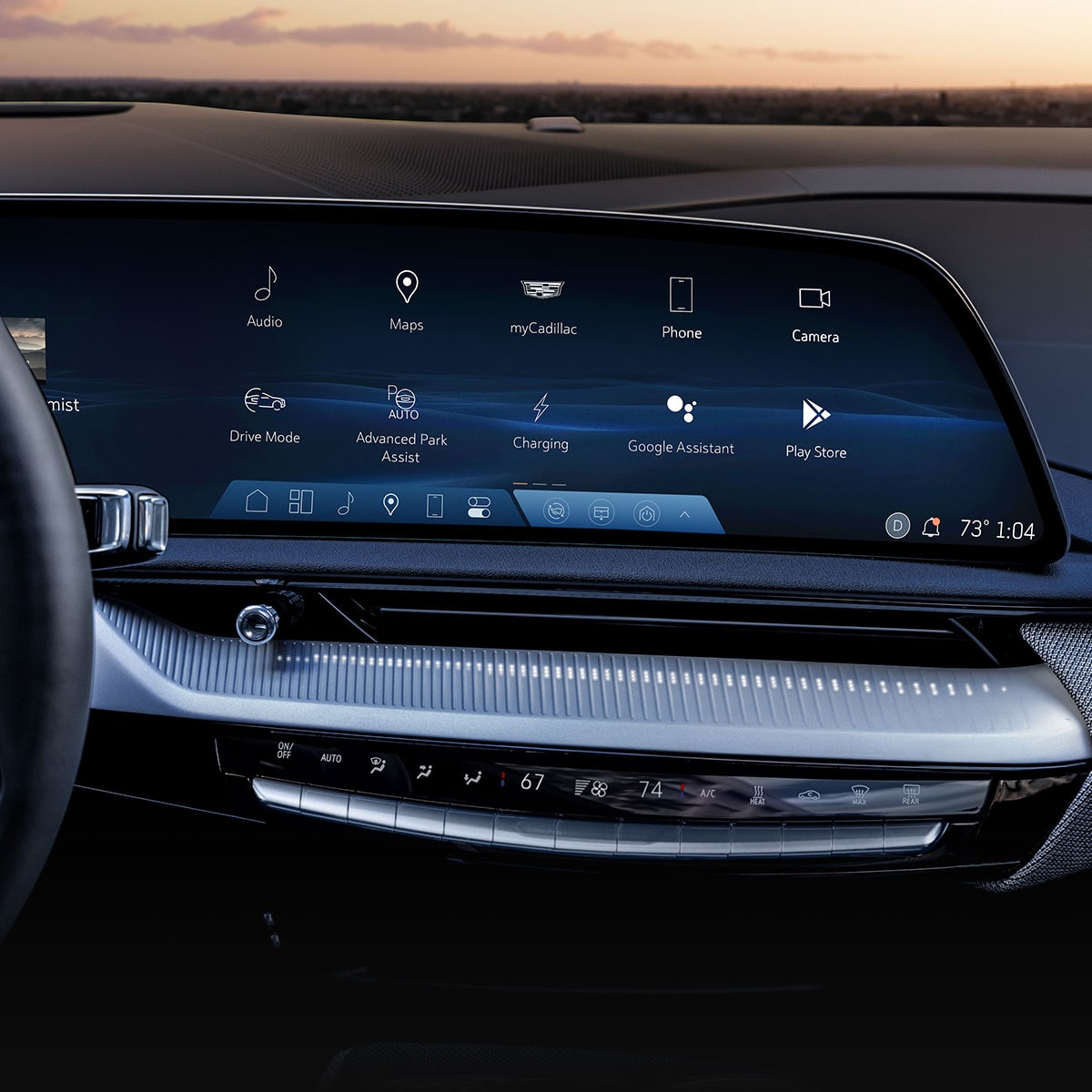 A Close Up View of the 2026 Cadillac OPTIQ 33-inch Display Screen