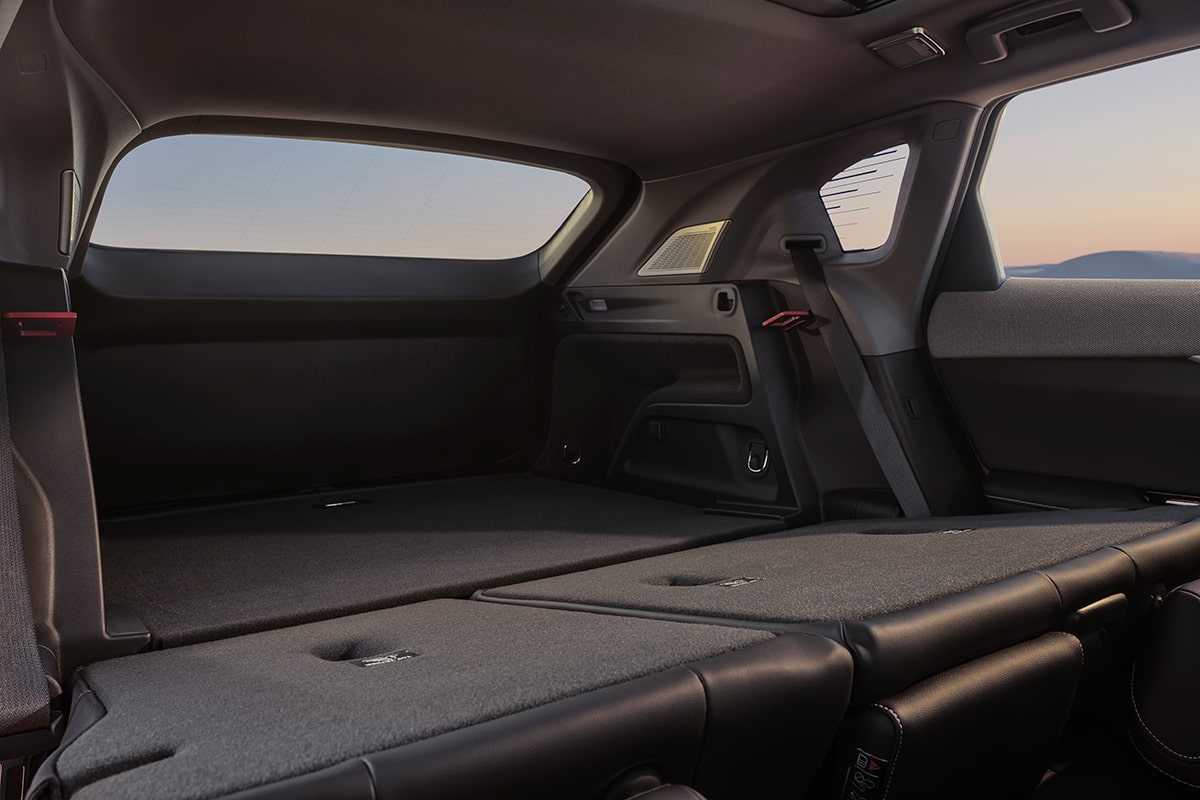 Interior Trunk of an OPTIQ Vehicle with the Rear Seats Folded