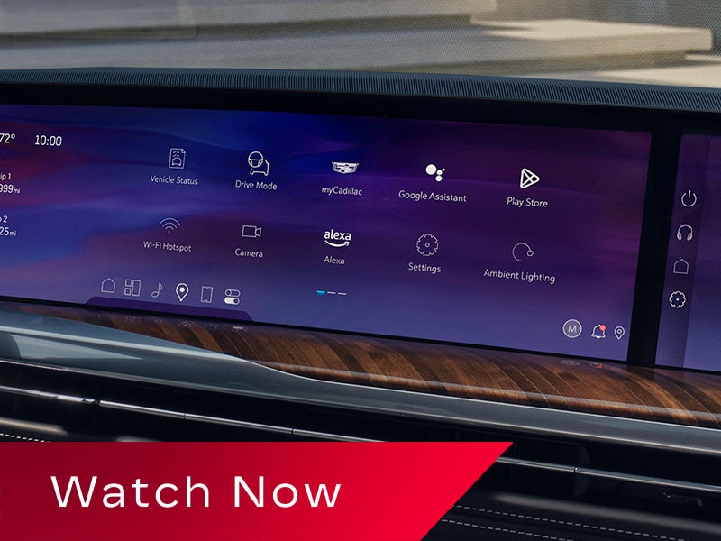 Close-up of the Cadillac Escalade's Display Screen and App Options