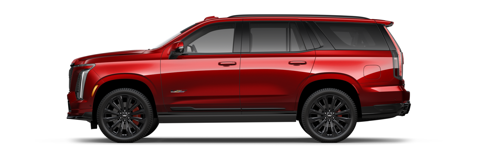 A Side Profile View of the Red 2026 Escalade-V
