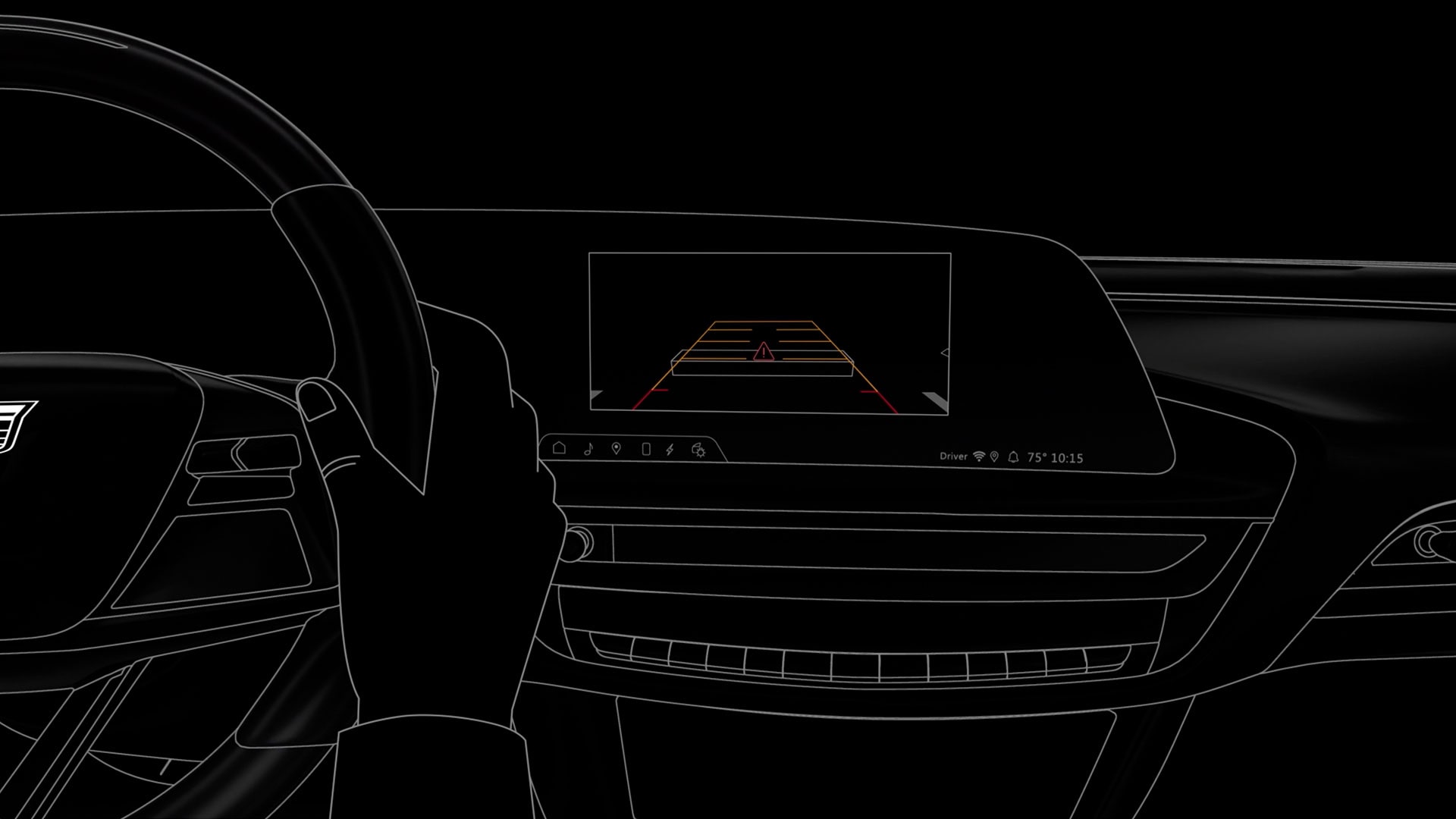 Close Up of Rear View Mirror's Safety Feature and Assistance in the 2026 Cadillac XT5