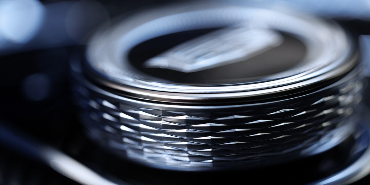 Close-up of the 2027 Cadillac OPTIQ Gear Knob Detailing