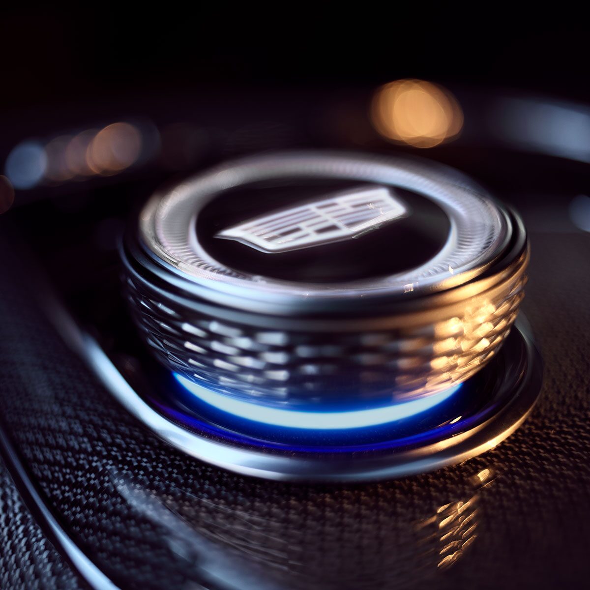 Close-up of the 2027 Cadillac OPTIQ Gear Knob Detailing