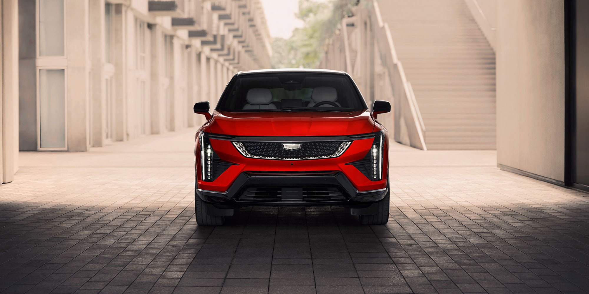 2027 cadillac optiq front grille exterior view 