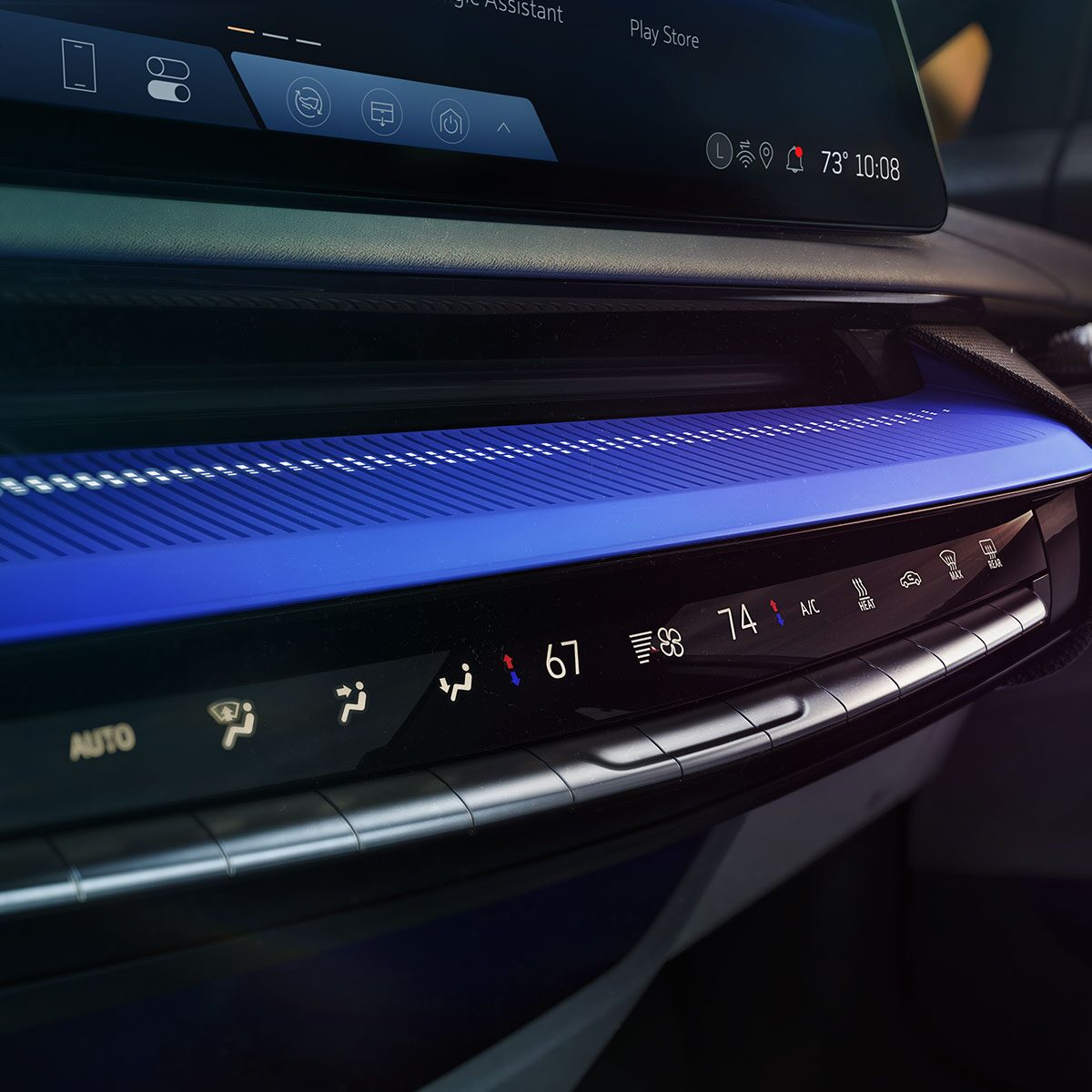 Close-up of the Climate Control Settings in the 2027 Cadillac OPTIQ