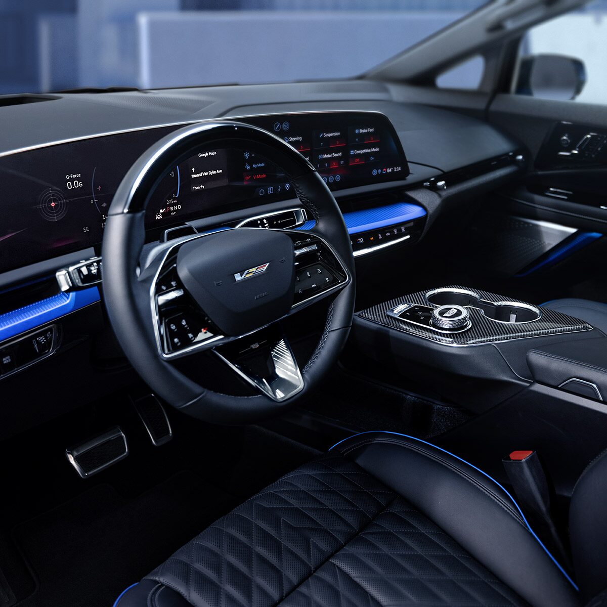 Driver Seat View of the 2027 OPTIQ-V Front Row Interior and Sleek Dashboard