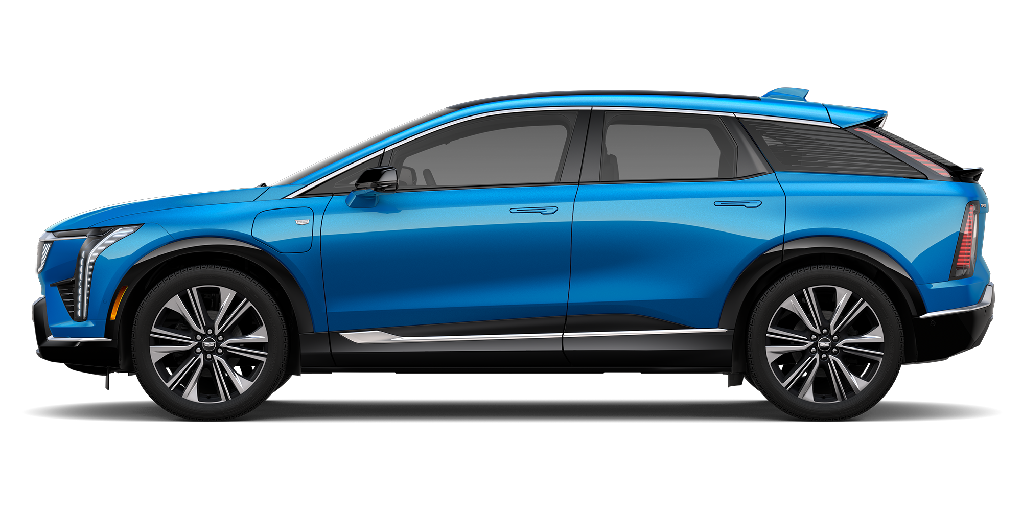 Profile View of a Light Blue 2027 Cadillac OPTIQ Premium Luxury