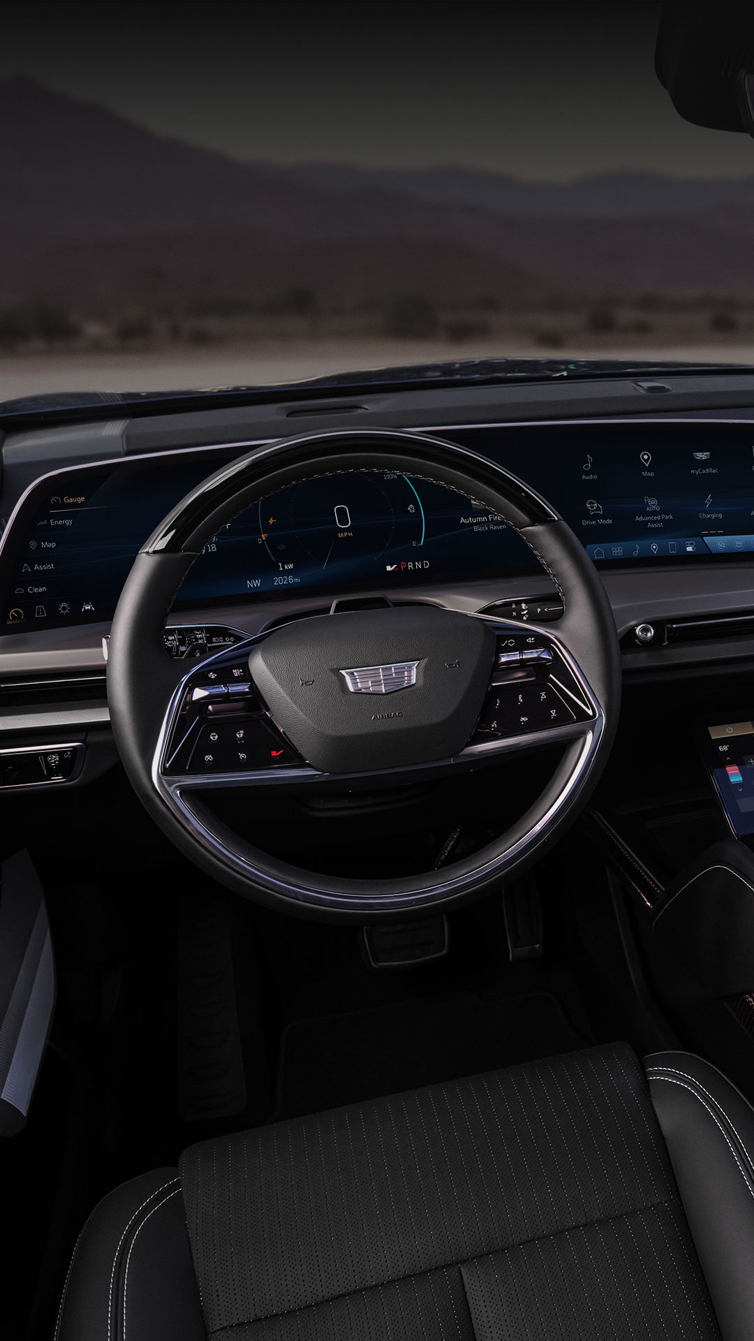 The 2027 VISTIQ 3-row Electric SUV Driver Seat View and Dashboard