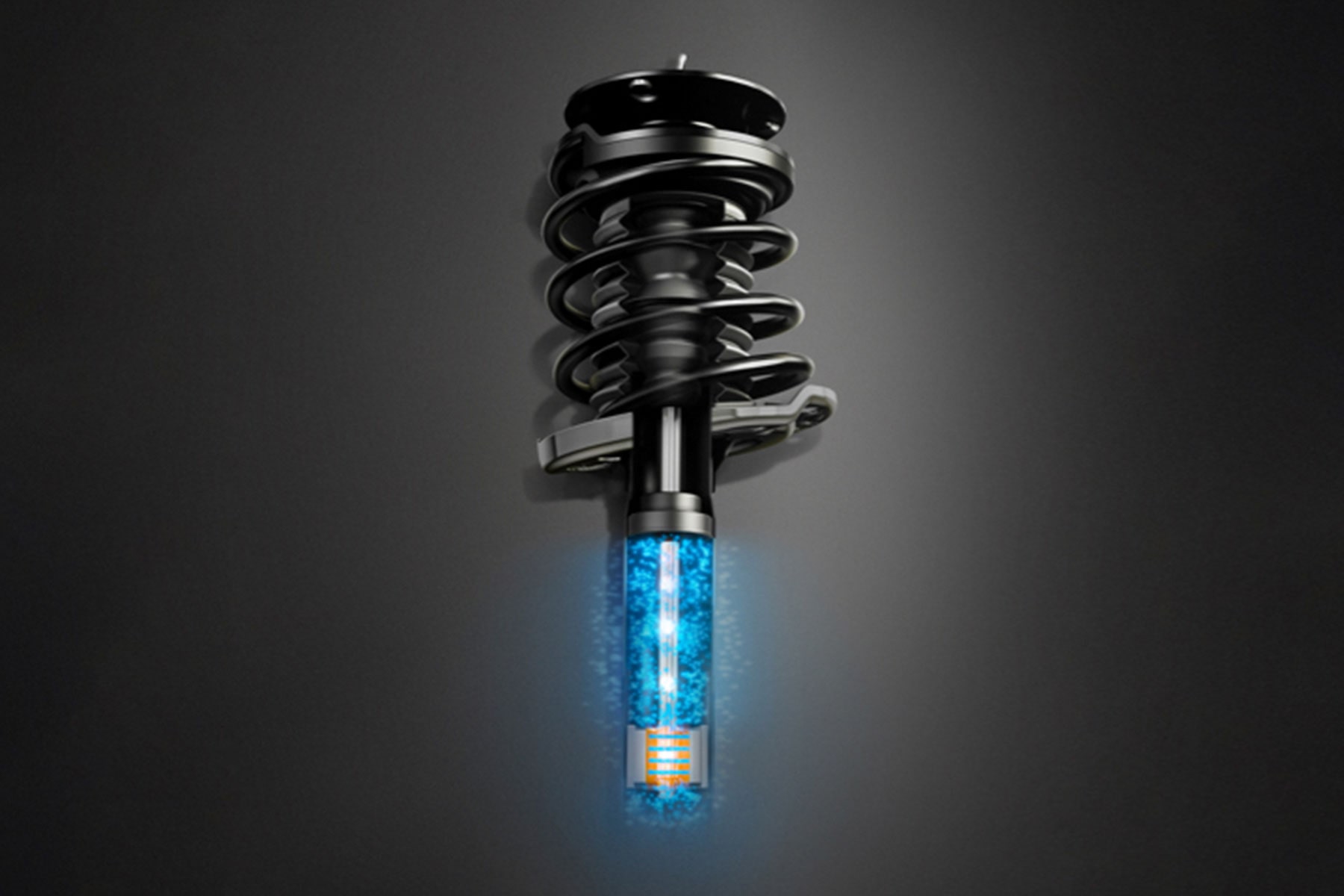 The 2027 Escalade Suspension Part on Gray Background