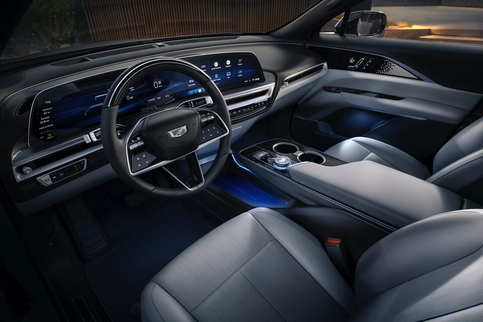 2023 Cadillac LYRIQ Electric SUV Interior Driver's Seat Wide View
