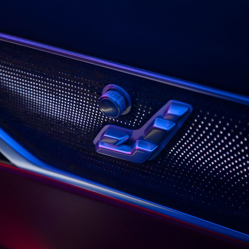 Interior Door Panel Seat Adjustment Controls Inside the Cadillac CELESTIQ