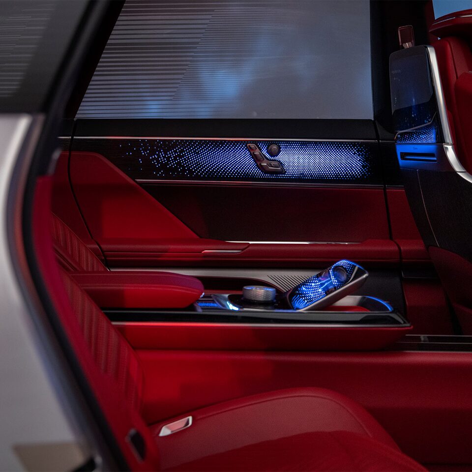 The Luxurious and Technology Packed rear Cabin of the Cadillac CELESTIQ