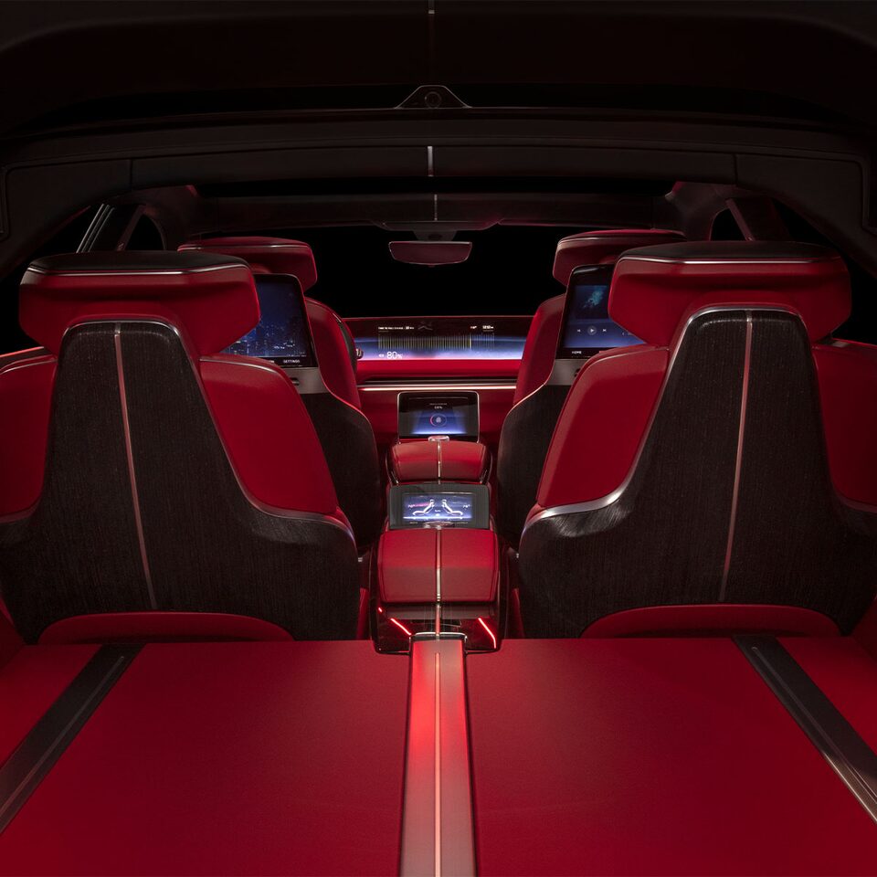 Interior Seating Rows from Inside the New Cadillac CELESTIQ