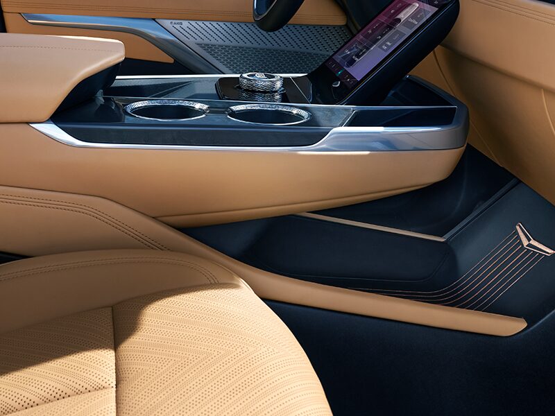 Close View of the Leather Interior Craftmanship