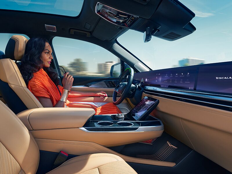 Woman Using the Super Cruise Feature in the 2025 Cadillac ESCALADE IQ