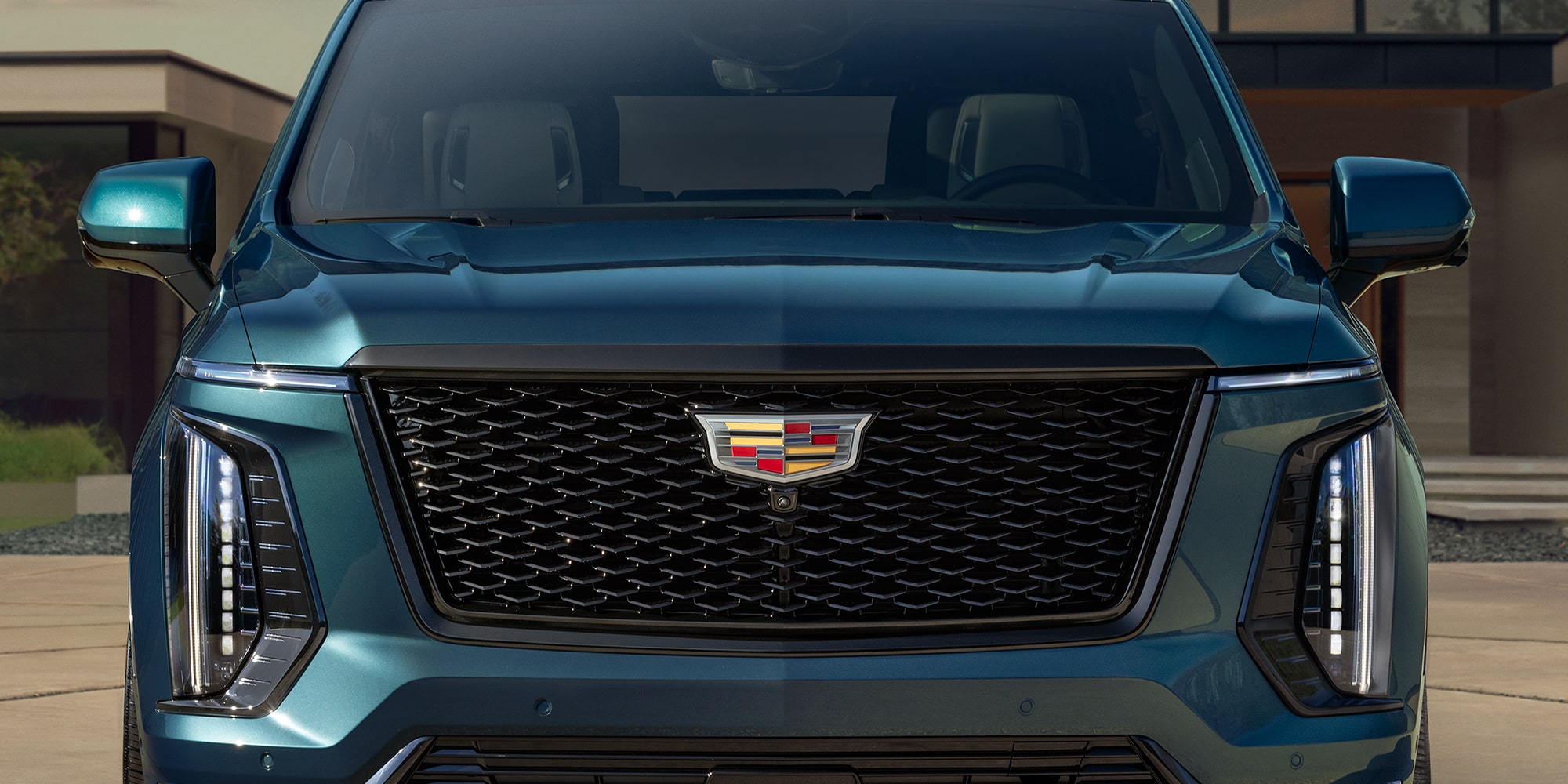 2025 cadillac escalade v exterior front grille view