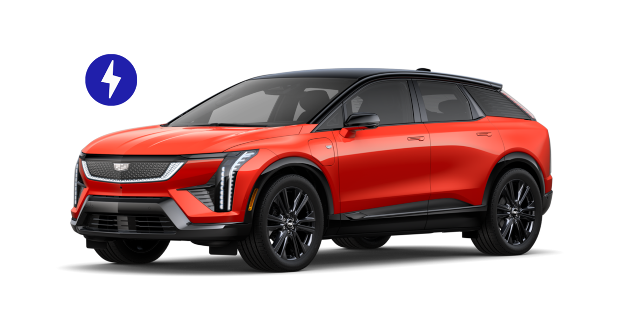 A Side Profile of the Orange 2026 Cadillac OPTIQ