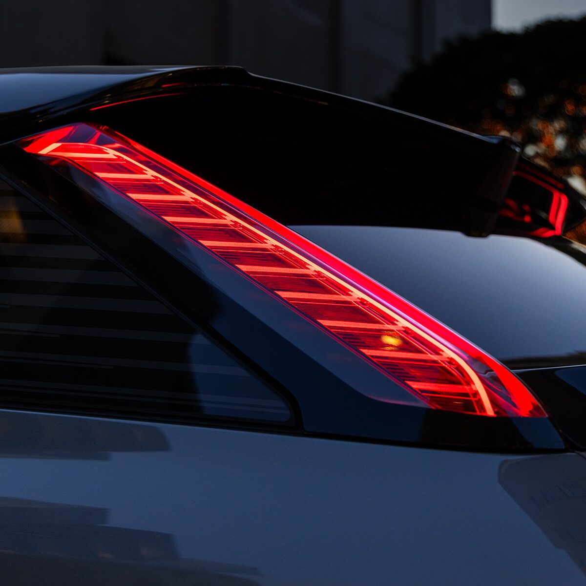 Close-Up Rear View of Cadillac Escalade Taillamps