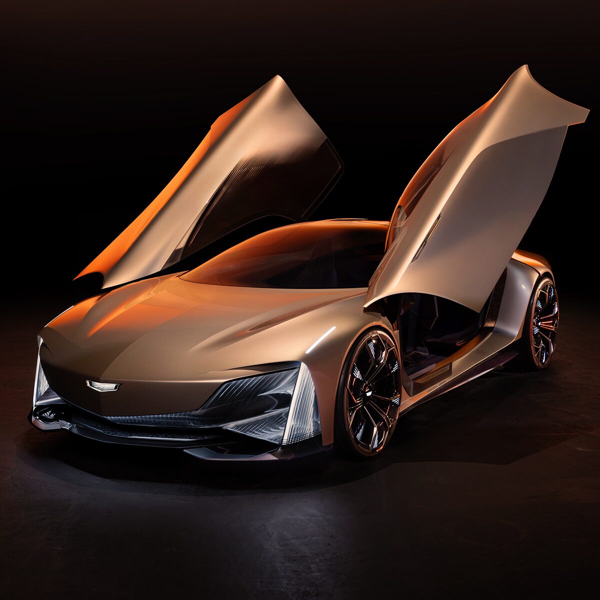 Front Angle View of a Cadillac Concept Flying Car