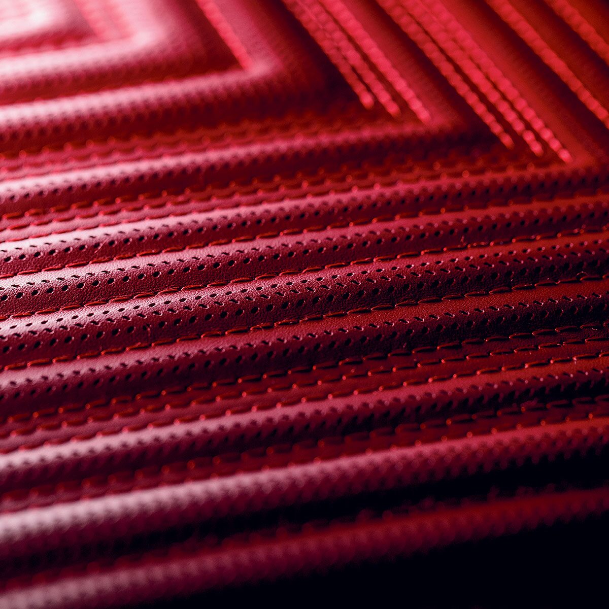 Close-up of the Interior Leather Detail of the Cadillac CELESTIQ