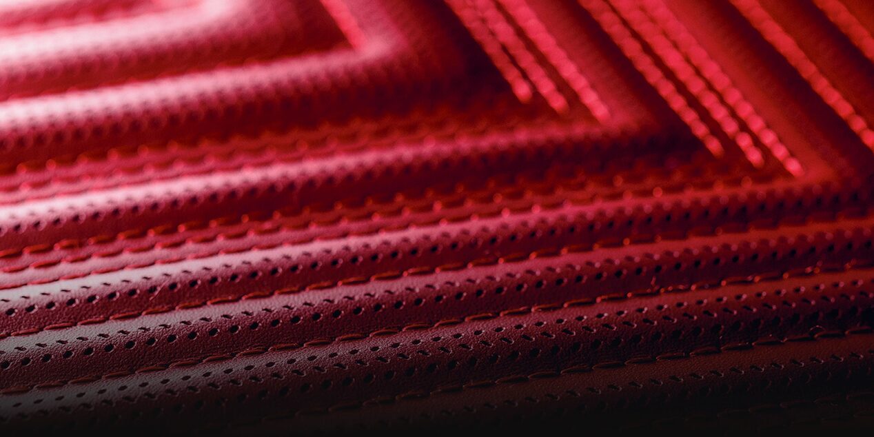Close-up of the Interior Leather Detail of the Cadillac CELESTIQ