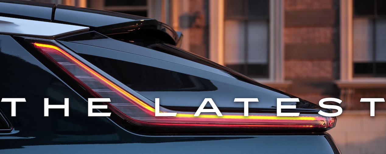 Close-up of a Black Cadillac LYRIQ Tail Lamp