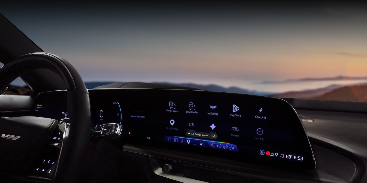 The Cadillac LYRIQ with Google Apps Displayed on the Infotainment System