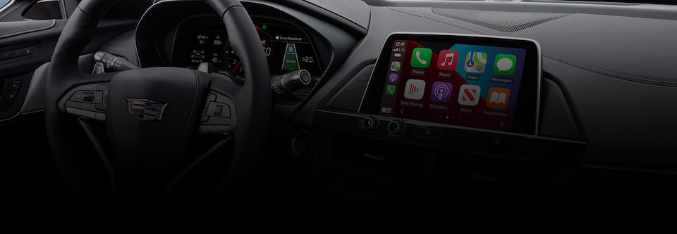Cadillac Infotainment System With Apple CarPlay On Screen
