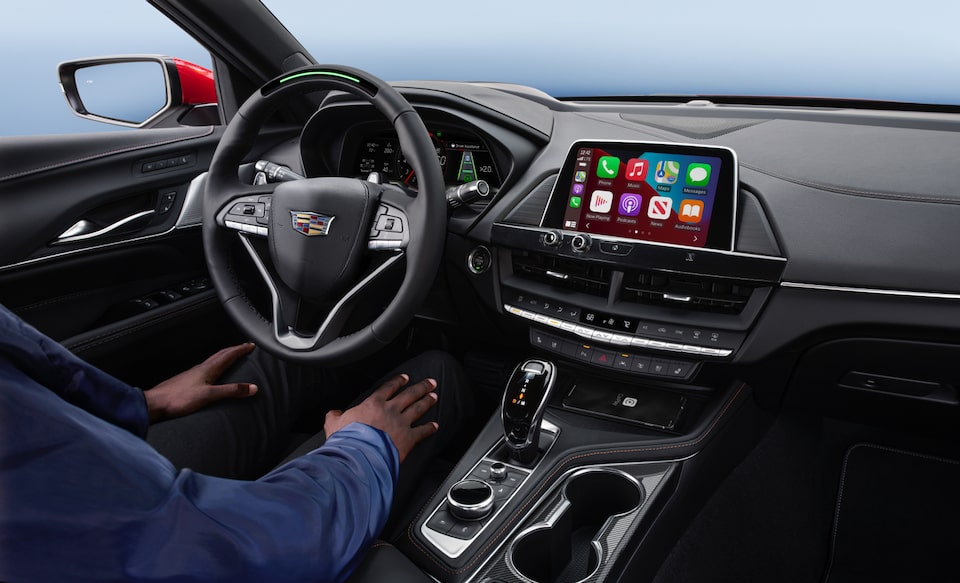 Cadillac Super Cruise steering wheel close up